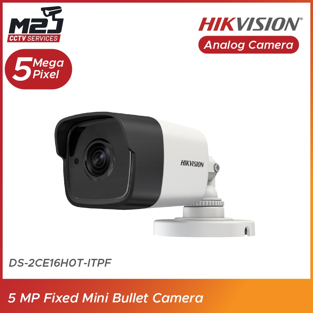 Hikvision Analog Camera 5 MP Fixed Mini Bullet Camera-DS-DS-2CE16H0T ...