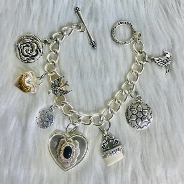 Juicy couture silver charm bracelet