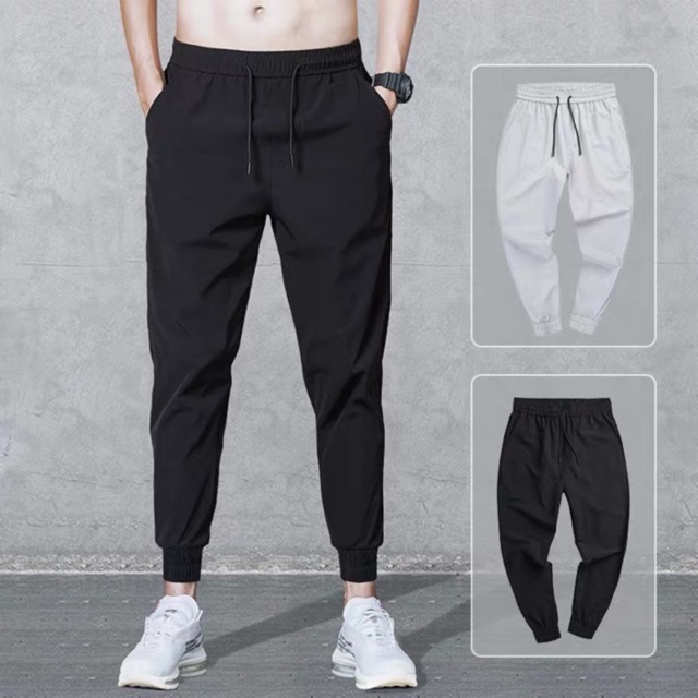 Unisex Plain Cotton Jogger Pants Shopee Philippines 4642