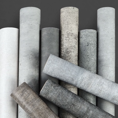 Ready Stock Wallpaper Retro Industrial Style Cement Self-Adhesive ...