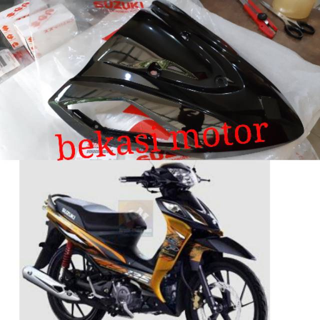 HITAM Front Shield cover suzuki shogun 125 SP FL RR original Black ...