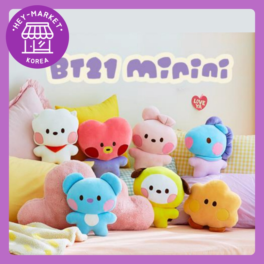 BTS MERCH SHOP, BT21 Plush Pillow Chimmy Cooky Shooky Tata Koya Mang Sofa  Cushion