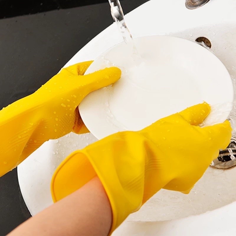 FOBLY 10 Pairs Reusable Cleaning Gloves - Natural Rubber Latex Dishwashing Gloves Dish Gloves Kitchen Gloves For Washing Dishes Rubber Gloves - View #5