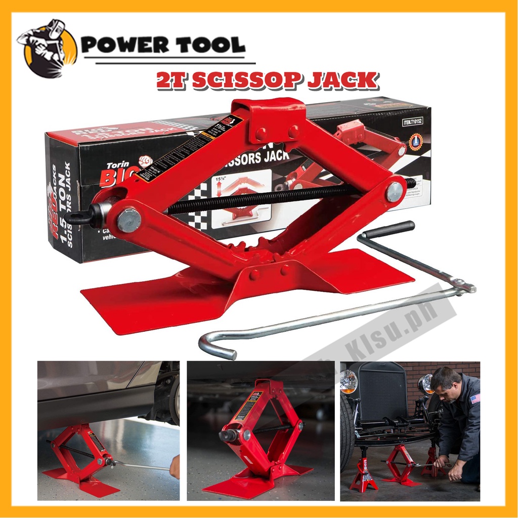 Foldable Scissor Car Jack 2T Steel Scissor Lift Jack Car Kit, Lift