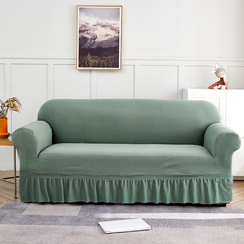 Sofa Cover with Skirt Universal Premium Sofa Elastic Cover Fitted Sofa