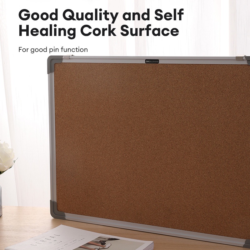 Deli 18*24/24*36/36*48 inches Wooden Bulletin Cork Message Board Multi ...