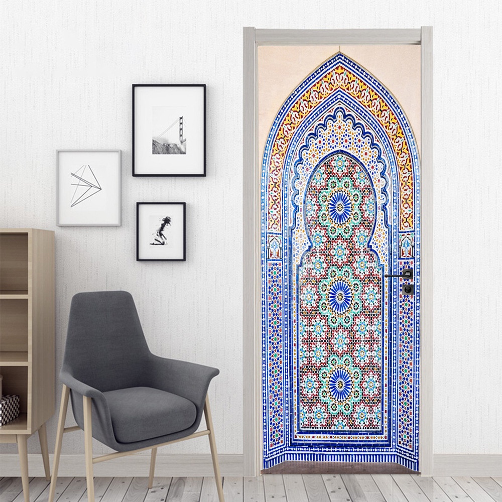 Diy 3d Pvc Sticker Hiasan Pintu Islamik Mihrab Arab Turkey Islamic Art 