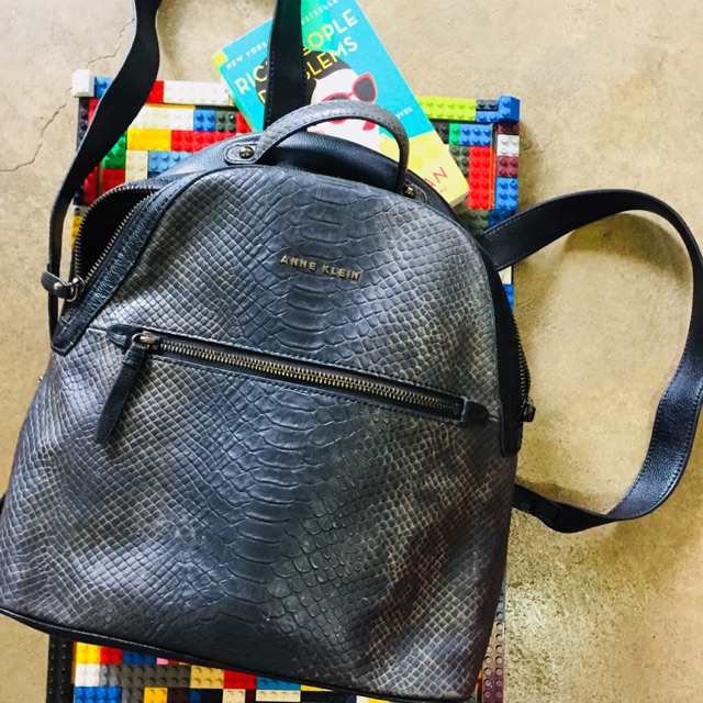 Anne klein 2025 leather backpack