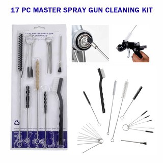 17pcs Multi-Purpose Spray Gun Cleaning Kit Car Cleaning Tools - Nylon  Brushes