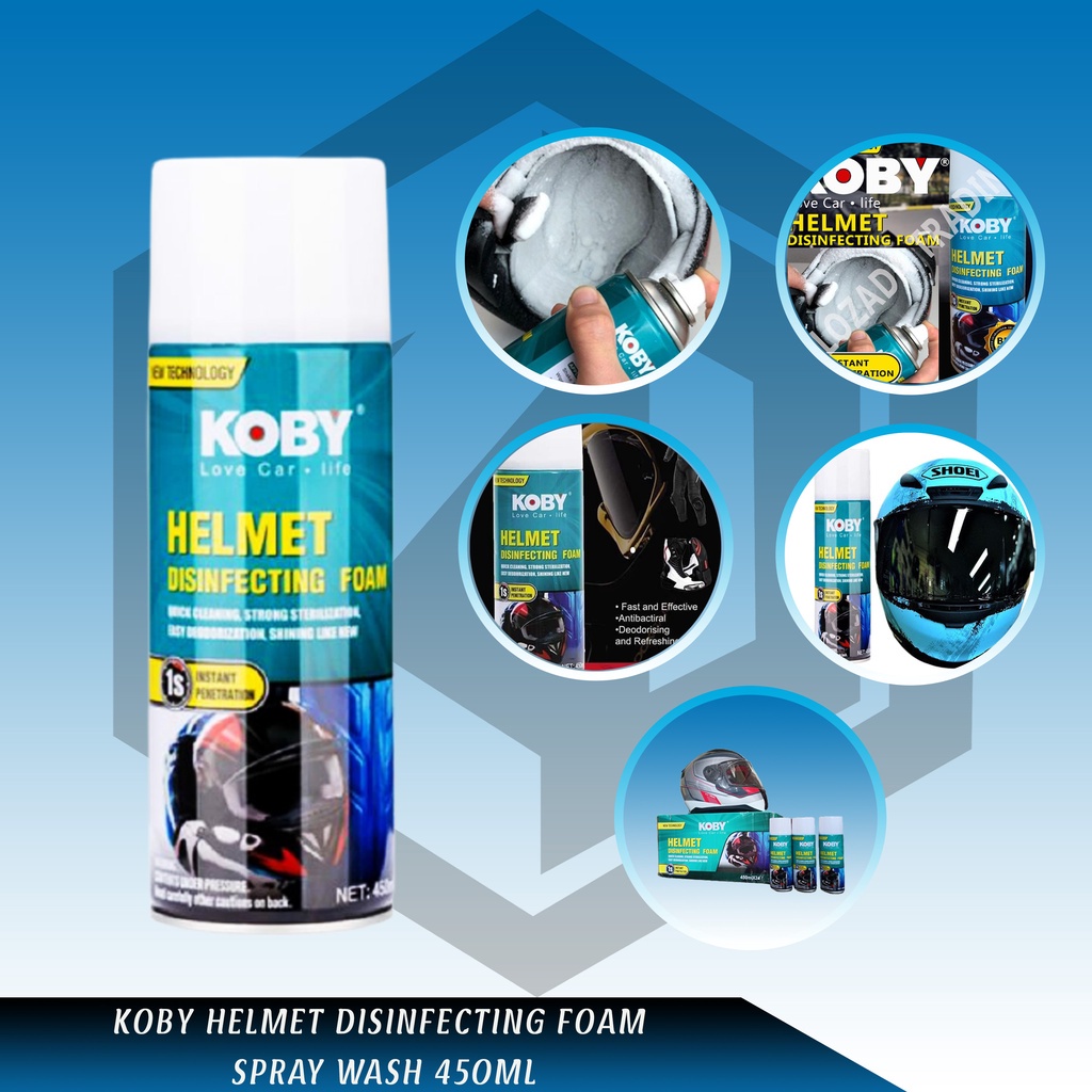 E.G Motorcycle Parts Accessories Koby Helmet Disinfecting Foam Spray