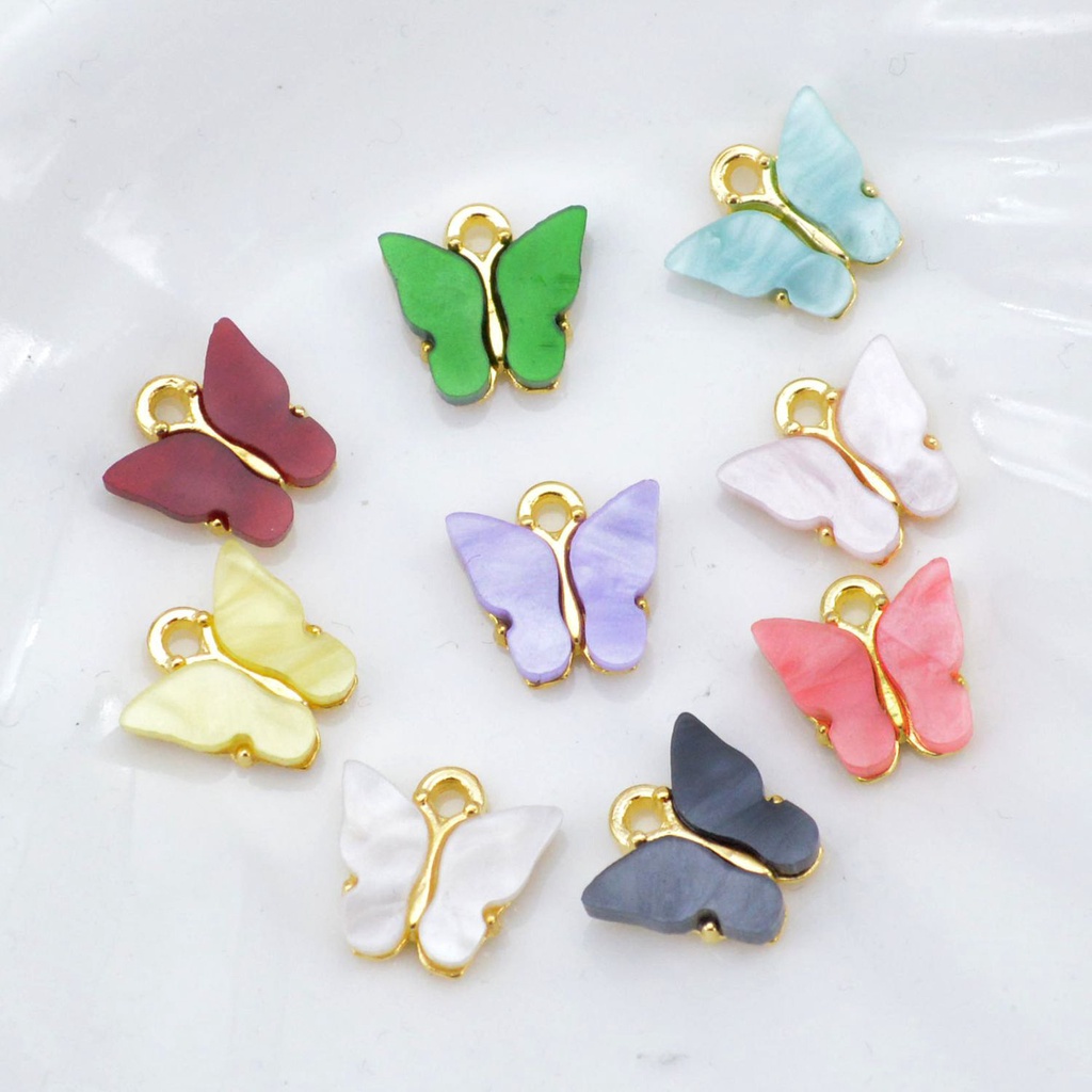 Acrylic butterfly deals charms bulk