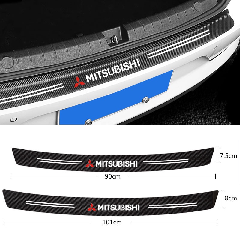 Car Tail trunk Rear Bumper Protector Carbon fiber Sticker For ...