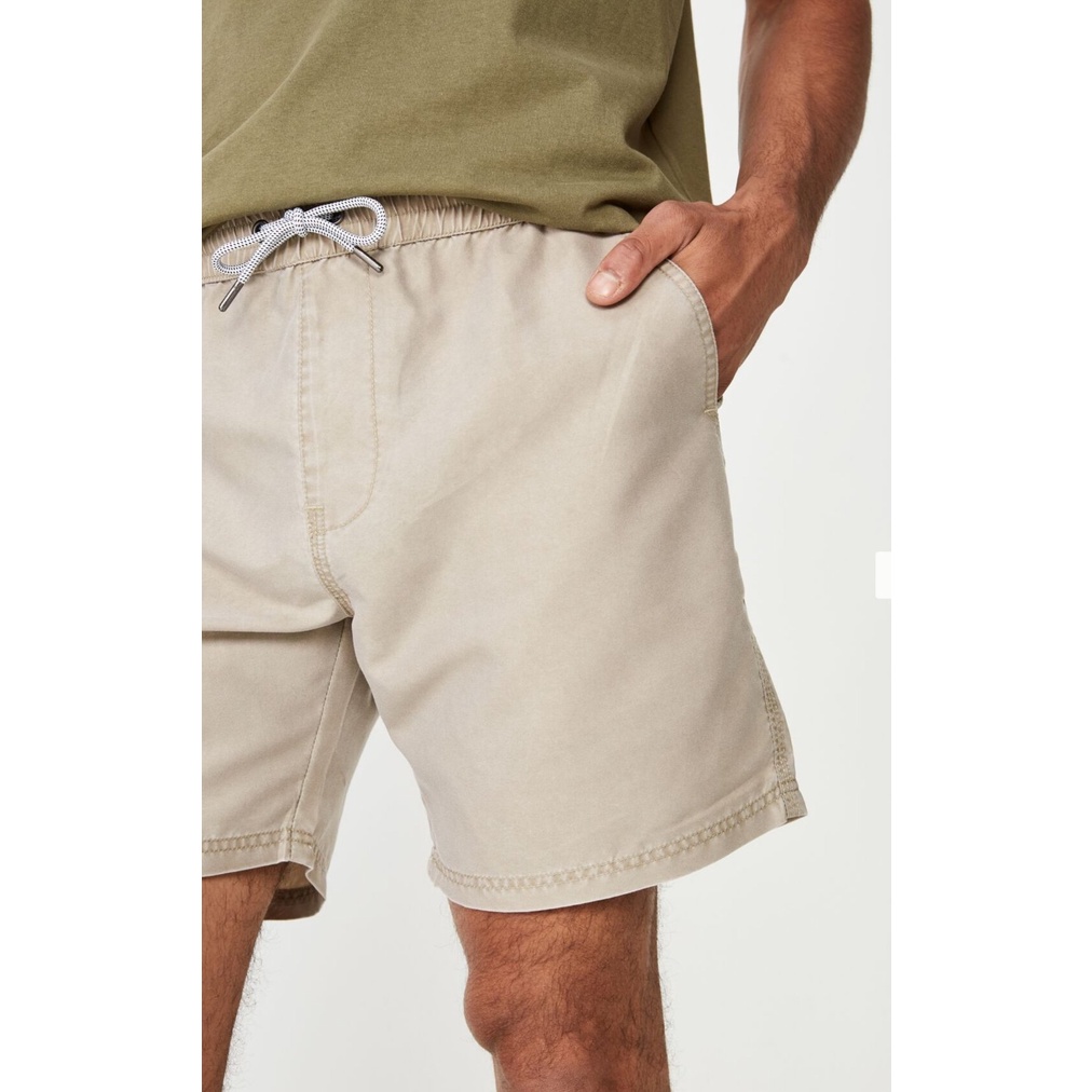 Cotton On Beach Shorts 100 Polyester Factory Overruns Khaki Color Shopee Philippines