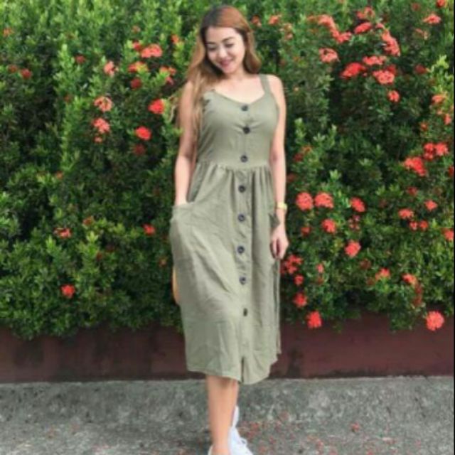 Button down cheap dress shopee