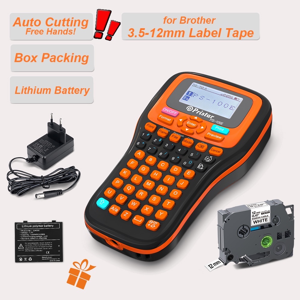 PRISTAR Auto Cutting Industrial Label Printer PS100E Portable Handheld