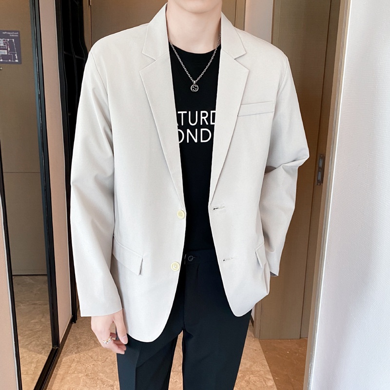 Summer Casual Small Suit Men Japanese Style Simple Temperament Top ...