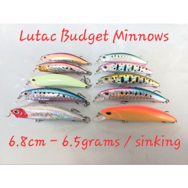 Budget Fishing Lures 6.8cm 6.5grams UltraLight Sinking Minnows