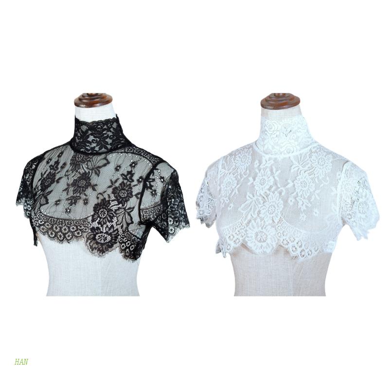 Top Boléro Femme – Faux Col Chemisier Avec Manches Ballon Longues – Taille Unique, Noir Et Blanc – Neuf Avec étiquettes