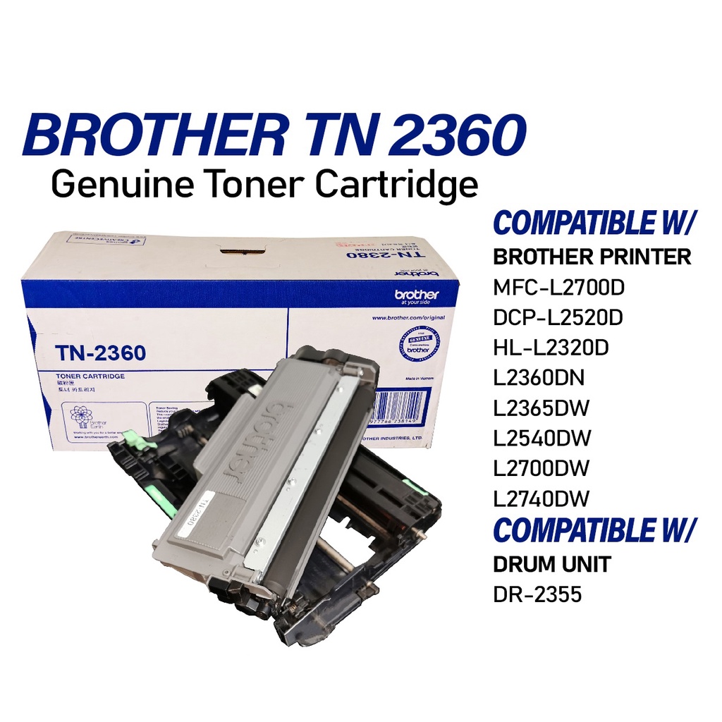 Brother TN2360 Black Toner Cartridges, 2360