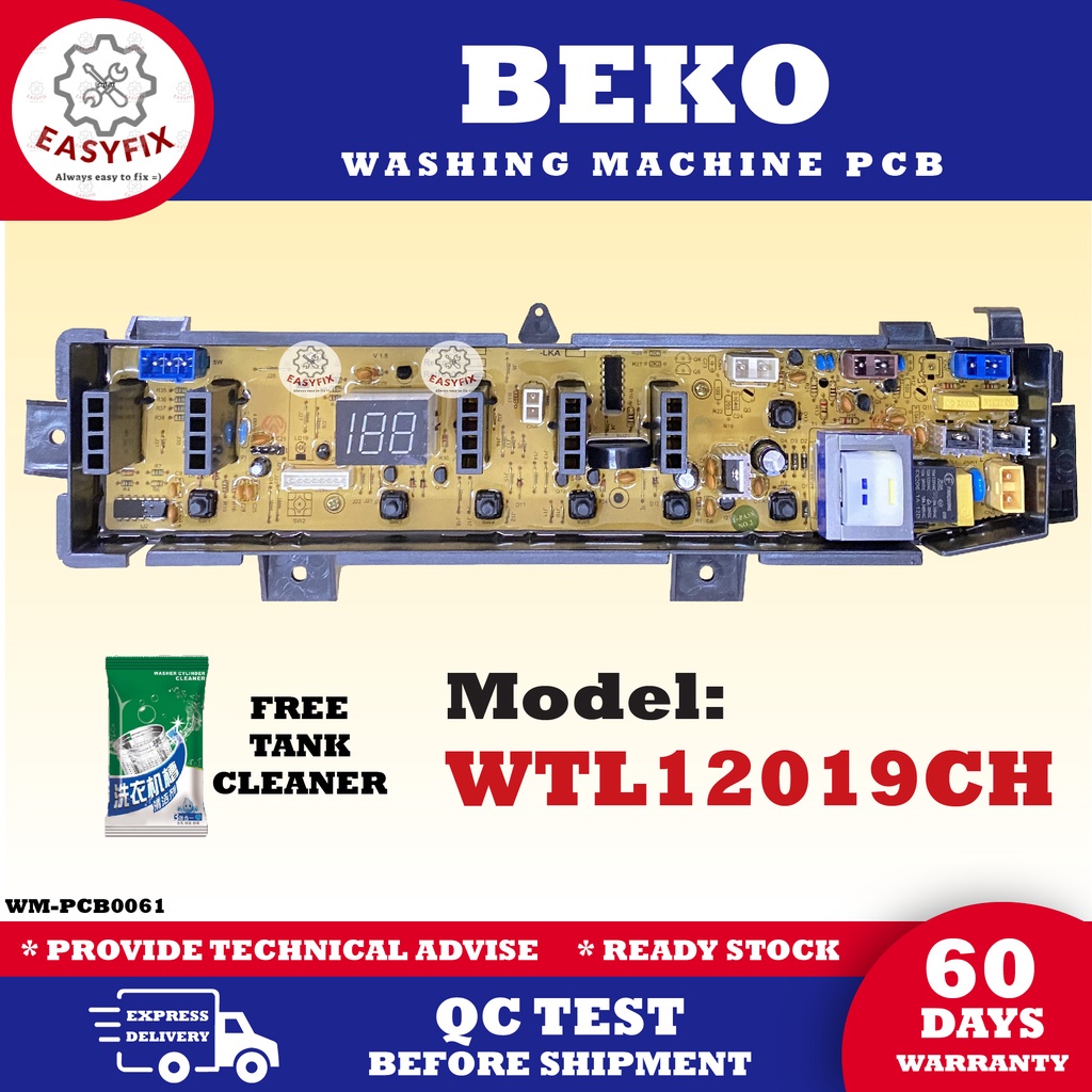 WTL12019CH BEKO WASHING MACHINE PCB BOARD ( CONTROL BOARD / PCB BOARD