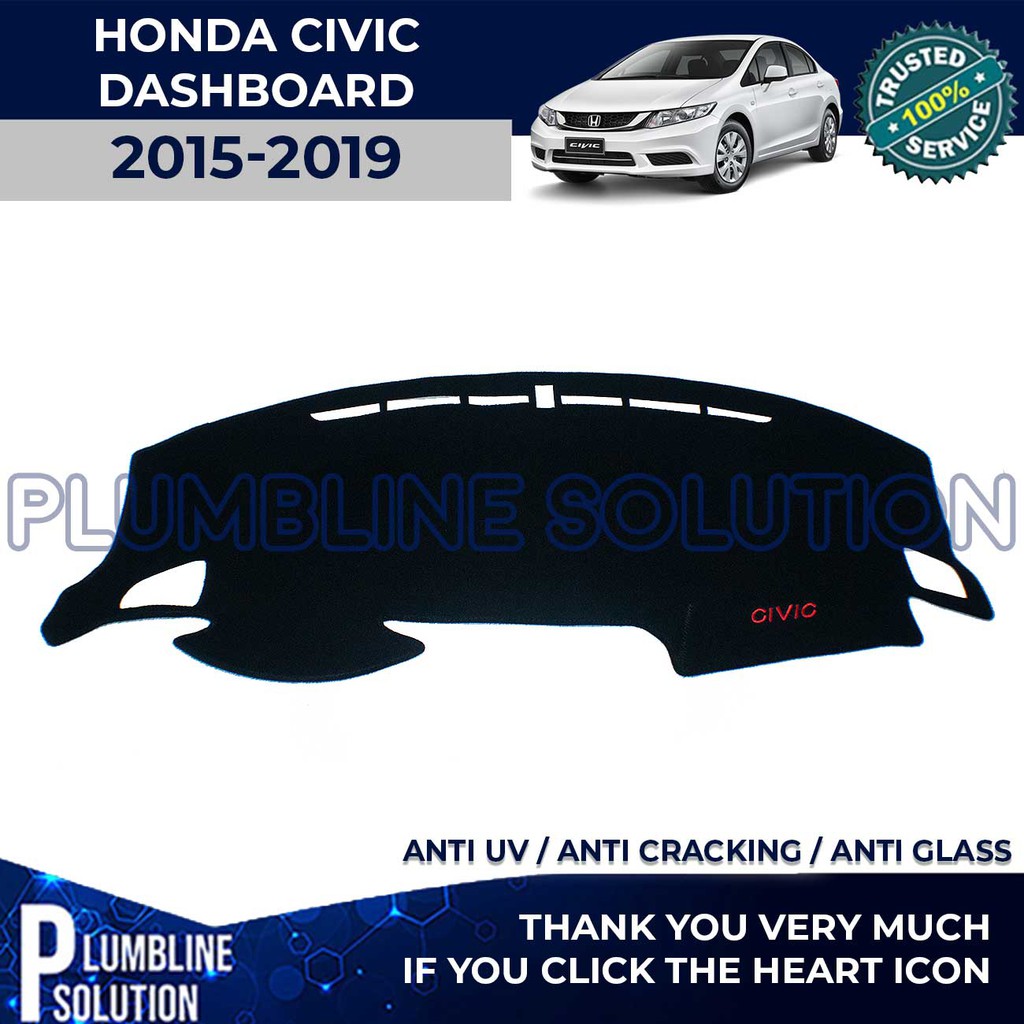 Honda Civic Dashboard Cover 2015 2021 Year Model Dash Mat Sun Shade