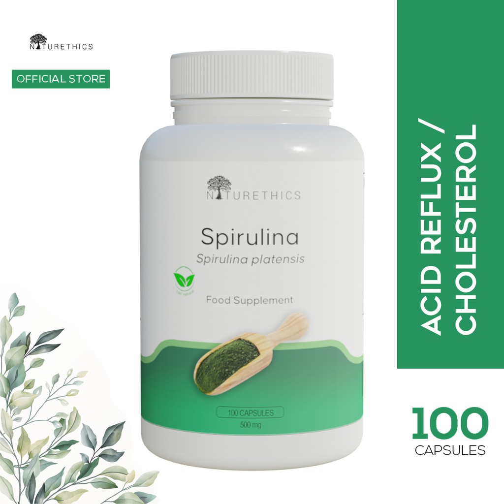 Naturethics Organic Spirulina Capsules Extremely High in Many Nutrients