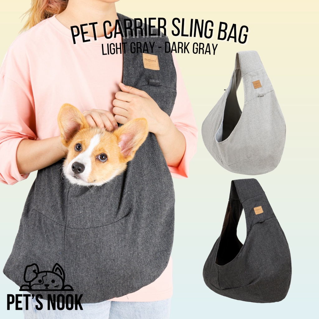 Pet Carrier Sling Bag Soft Linen Pet Carrier by Doglemifood Shopee