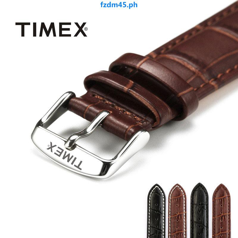 Timex leather watch on sale strap