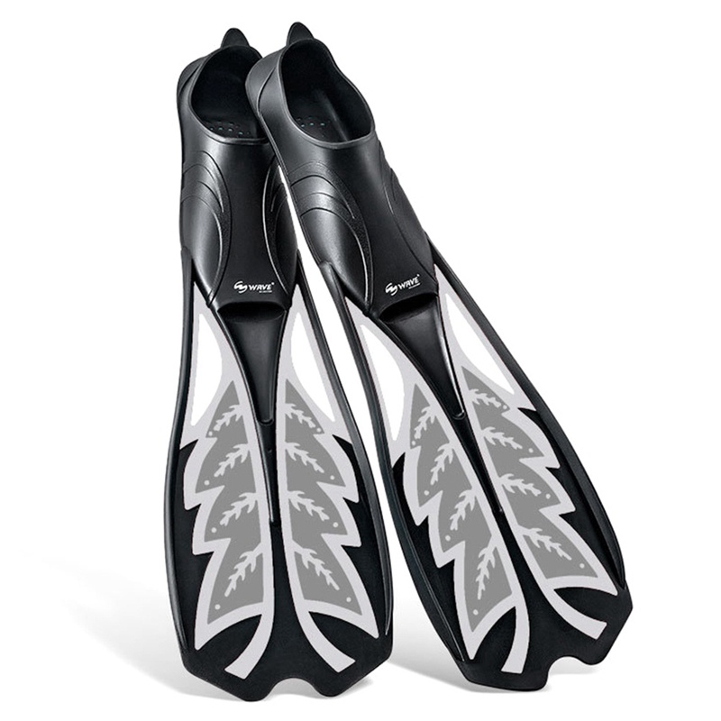 New-WAVE Snorkeling Professional Long Flippers Blade Fin Soft Rubber ...