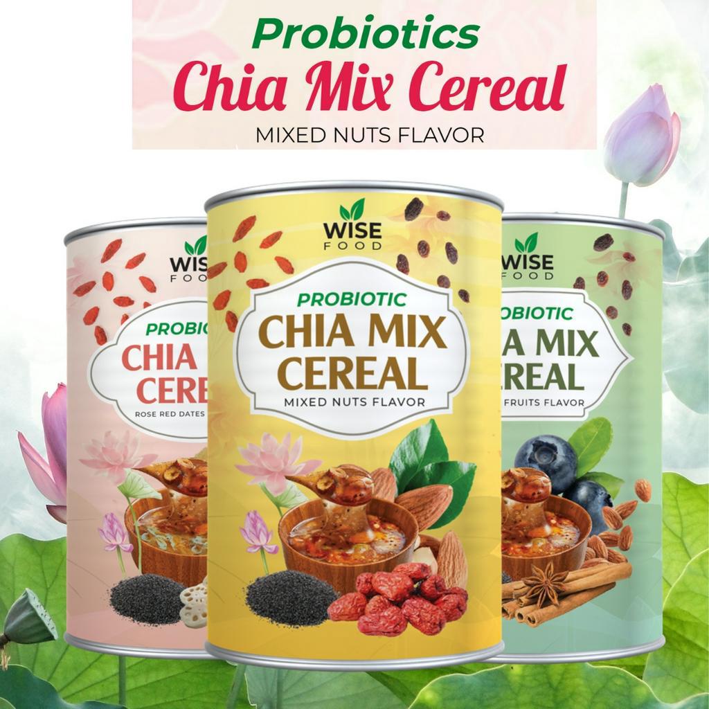 Probiotics chia seed cereal Wisefood lotus root powder Mix Nuts Fruit