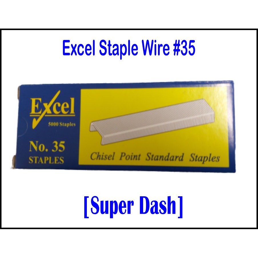EXCEL Staple Wire #35 - 5000 staples per Box [Super Dash] | Shopee ...