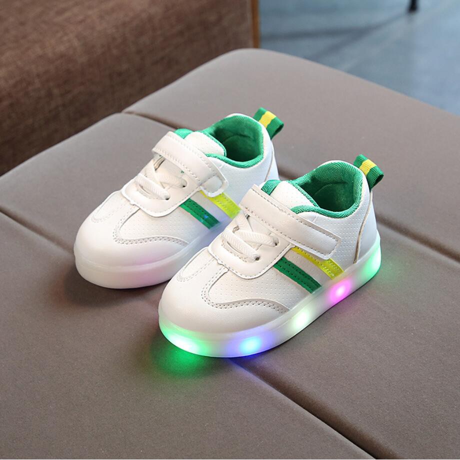 Boys girls light led casual shoes 1-6 years old kids sports fashion ...