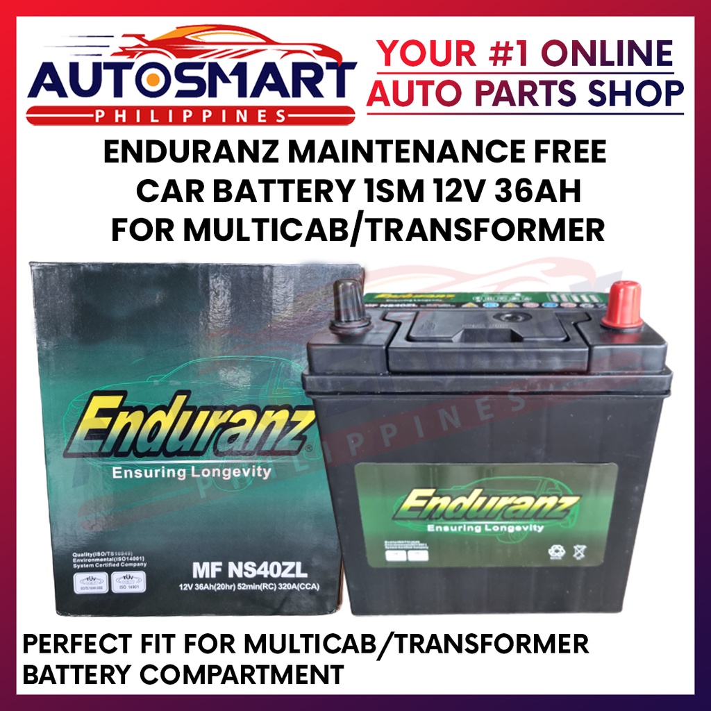 Enduranz Car Battery 1sm Ns40 Maintenance Free 12v 36ah Shopee Philippines 5372