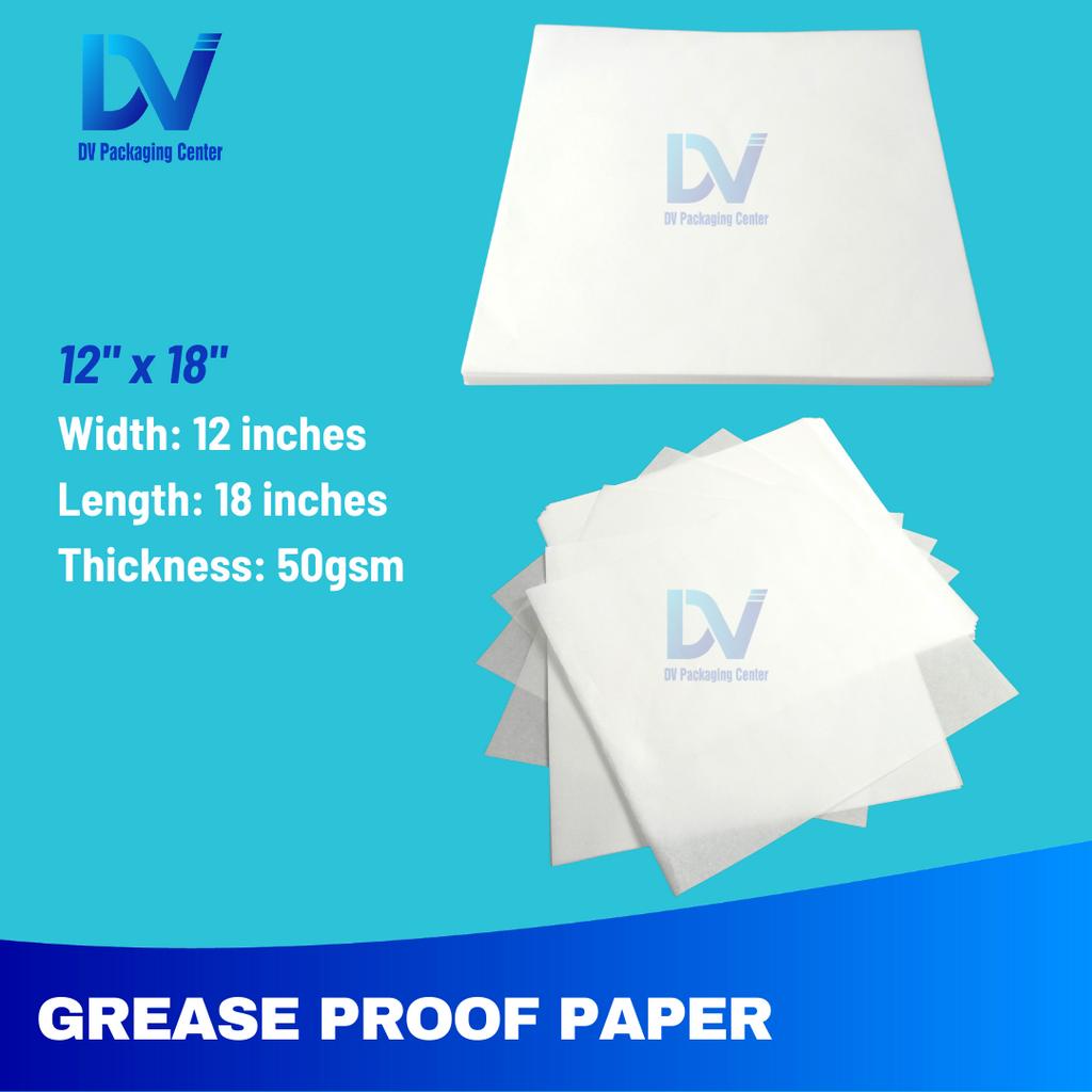 DV Greaseproof Grease Proof Paper (1 Pack x 100 Sheets) | Shopee ...