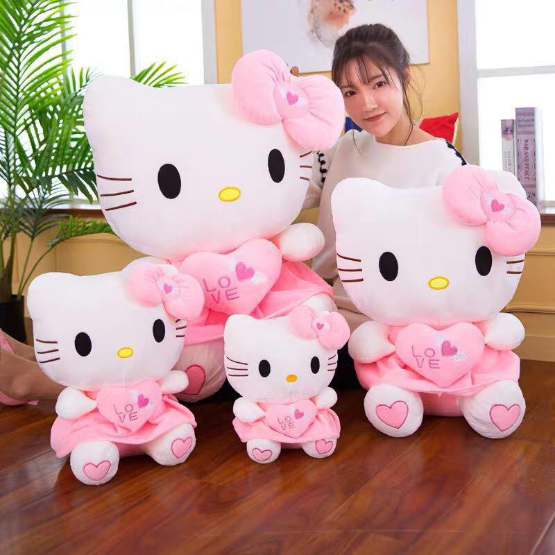 Hello kitty deals big stuffed toy