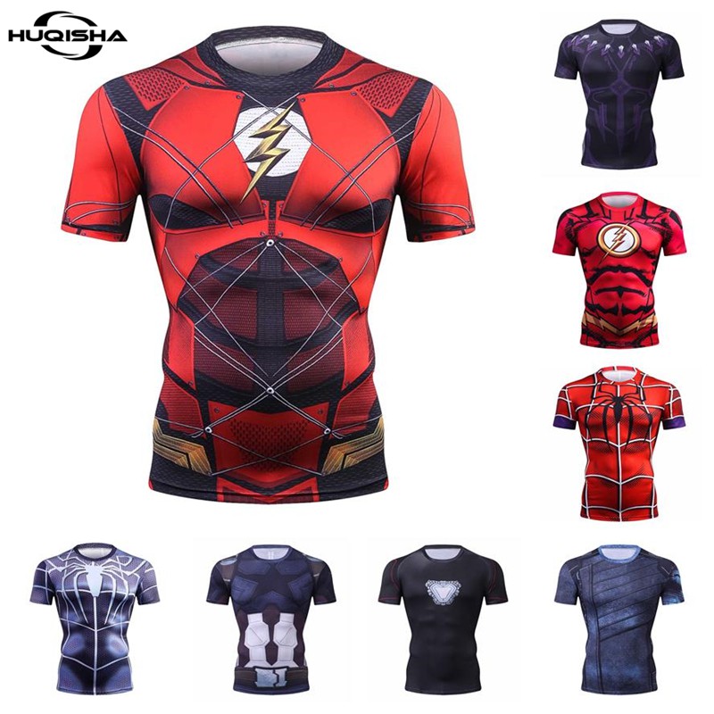 Flash Superhero Shirts, Compression Shirt Flash