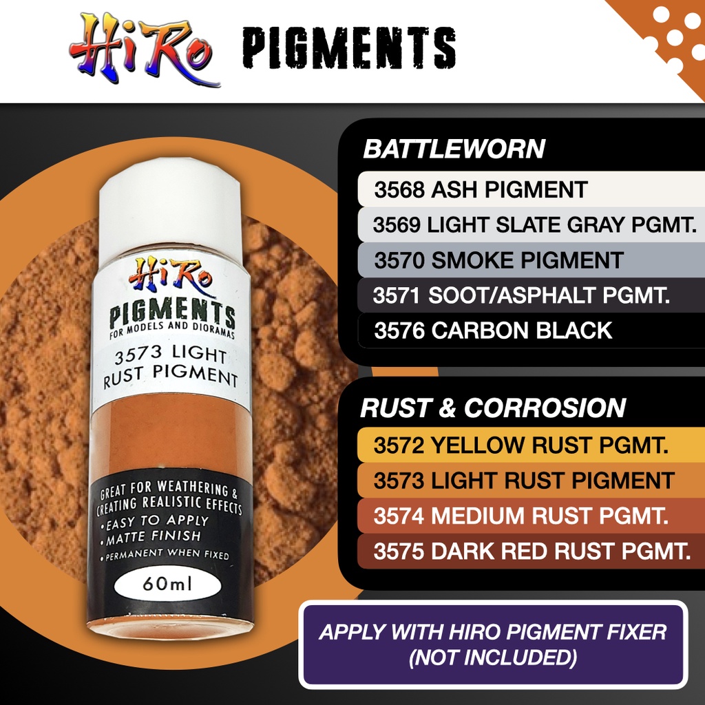 Pigments by Hiro - BATTLEWORN / RUST (60ml) - For Weathering and ...