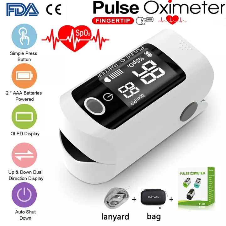 Ready Pulse Oximeter Monitor Finger Oxymeter Meter Clip Pulse Oximetry ...