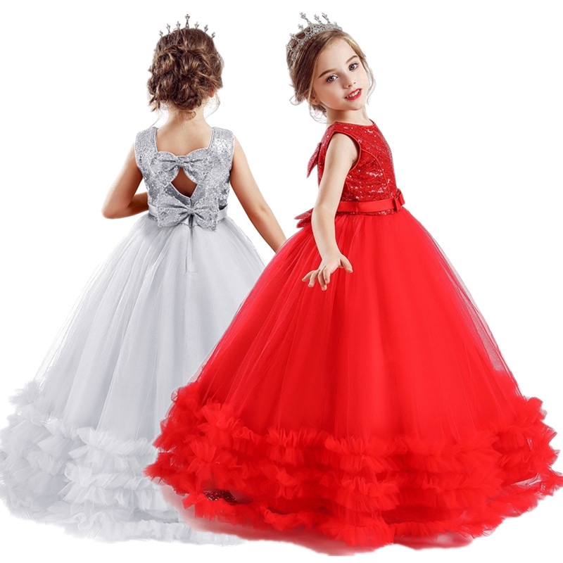 Kids long gown on sale design