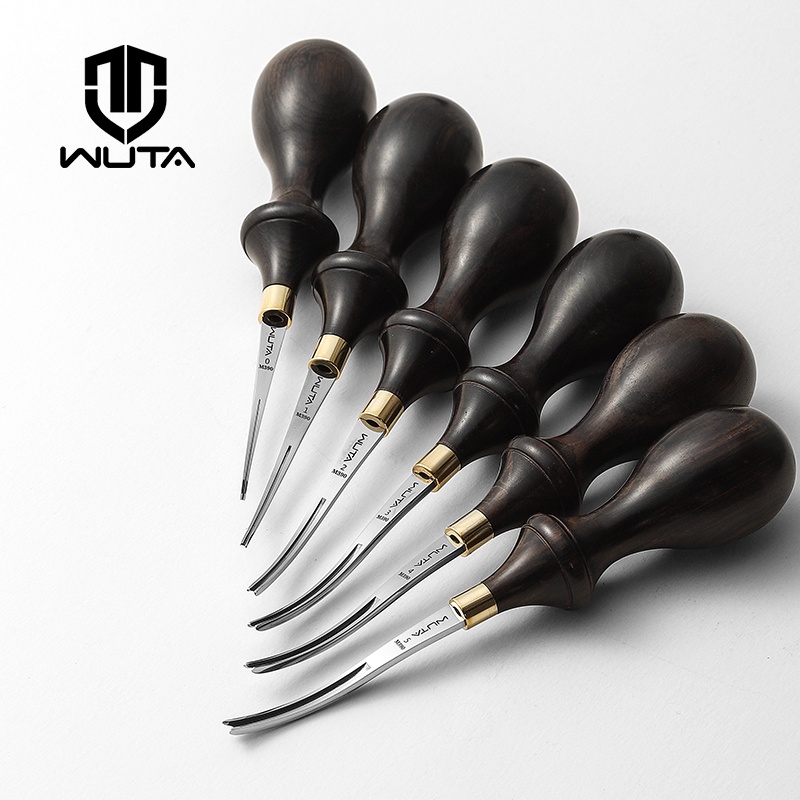 WUTA Leather Edge Beveler Skiving Craft Work Tools M390 Die Steel Ebony ...