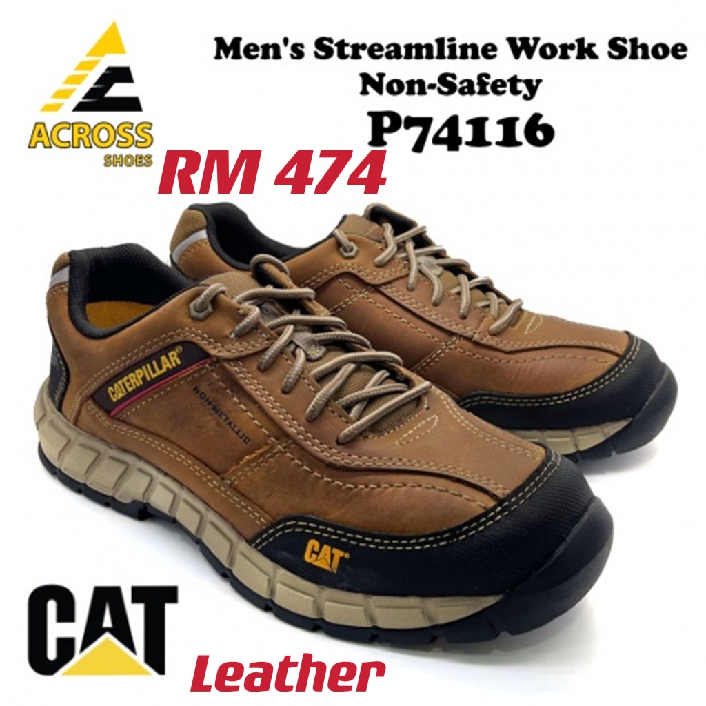 Caterpillar Men's Streamline Leather Work Shoes CATCP74116Dark Beige