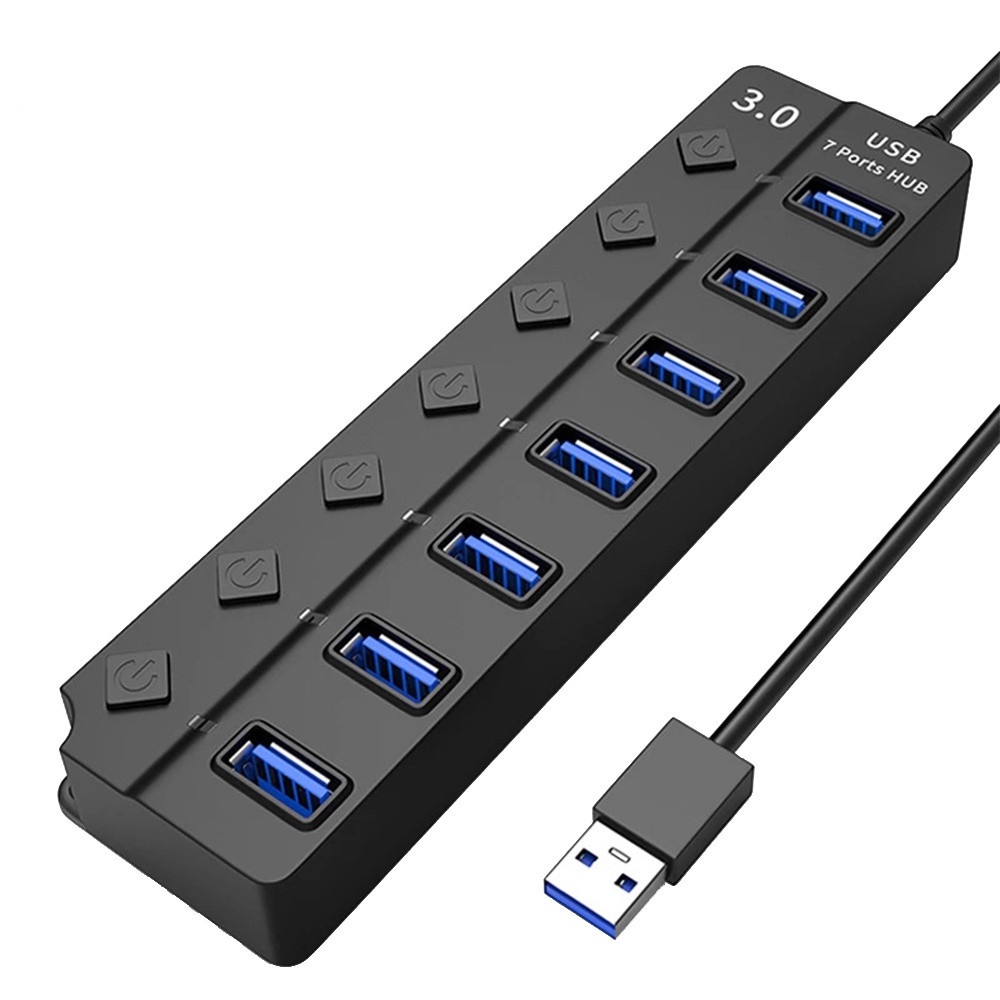 ACCEZZ 4/7 Port USB 3.0 HUB With Separate Switch Multifunction Expander ...