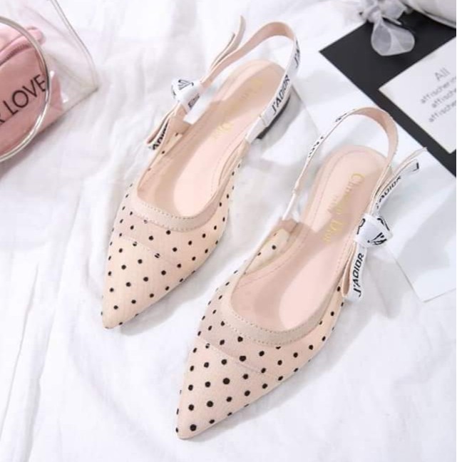 Closed toe open discount back flat shoes