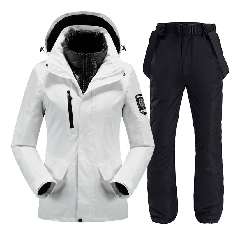 Women's Ski Suit Thick Warm Windproof Waterproof Ski Jacket Pants Set ...