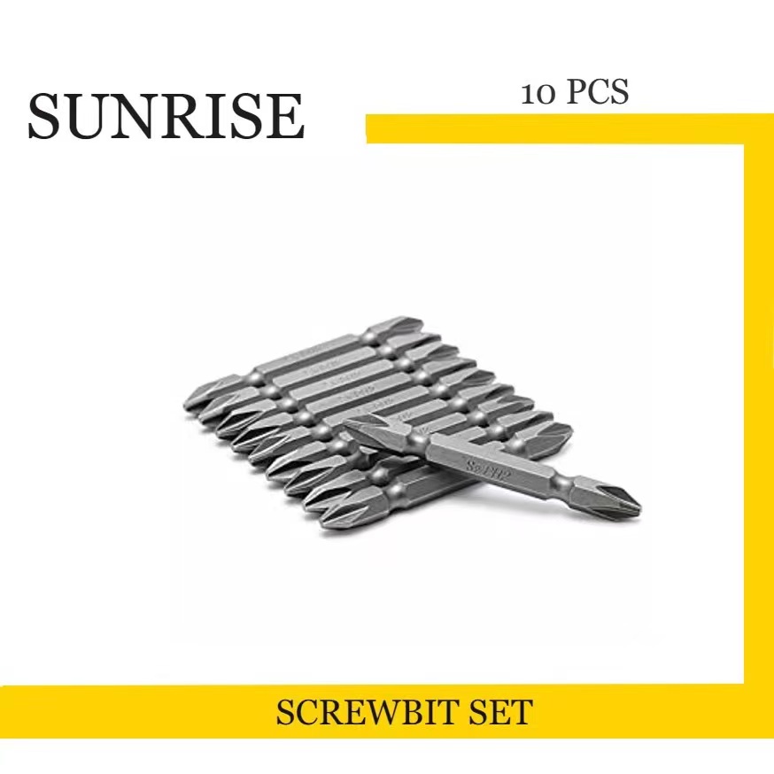 Sunrise 10pcs Screw Driver Bit(set) 10pcs Shopee Philippines
