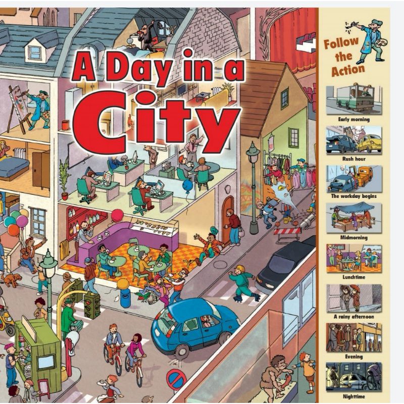 A Day in a City ( English Book : 27PAGES-FREE BOOKBIND CTTO) | Shopee ...