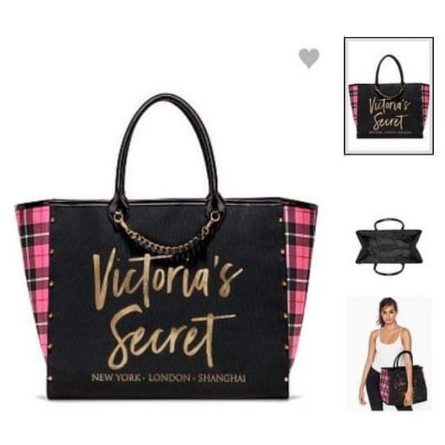 Victoria secret canvas online tote bag