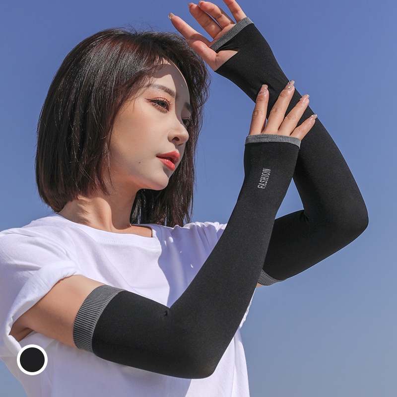 For Sun UV Sun Protection Arm Sleeves Cooling Stretch Fabric For