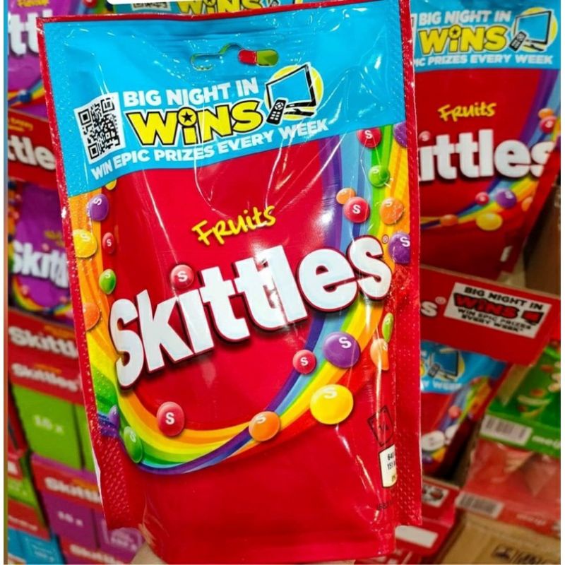 Skittles Candy Fruits/Tropical/Wild Berry/Crazy Sours Family Size 100g
