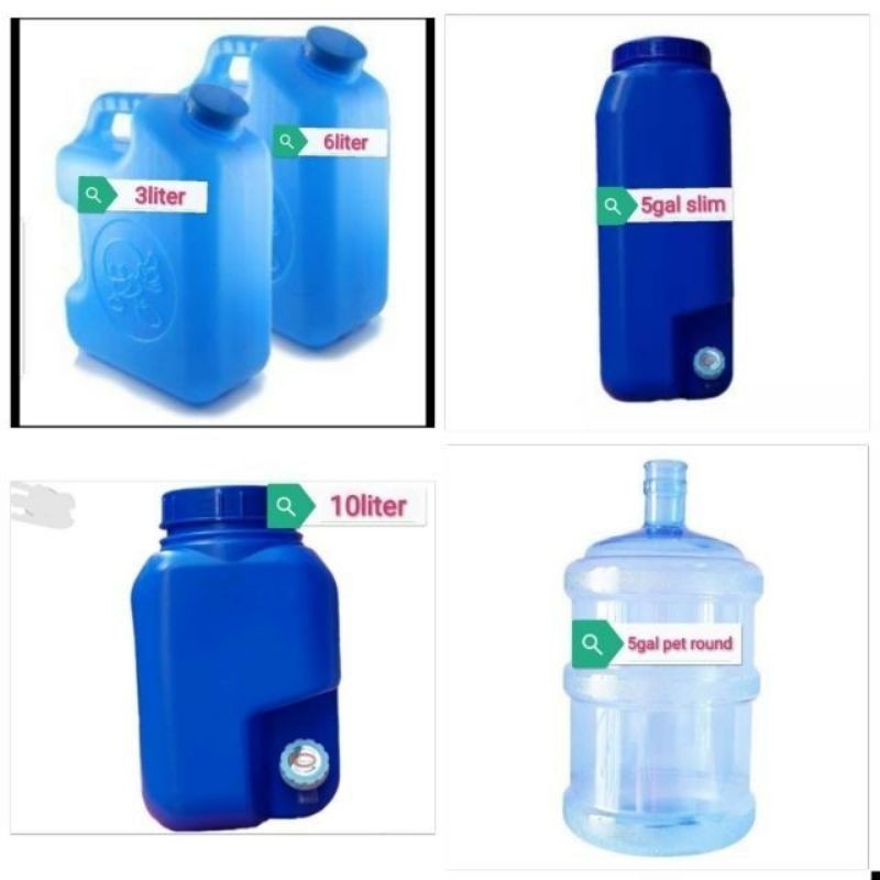 GALLON SLIM AND ROUND WATER CONTAINER